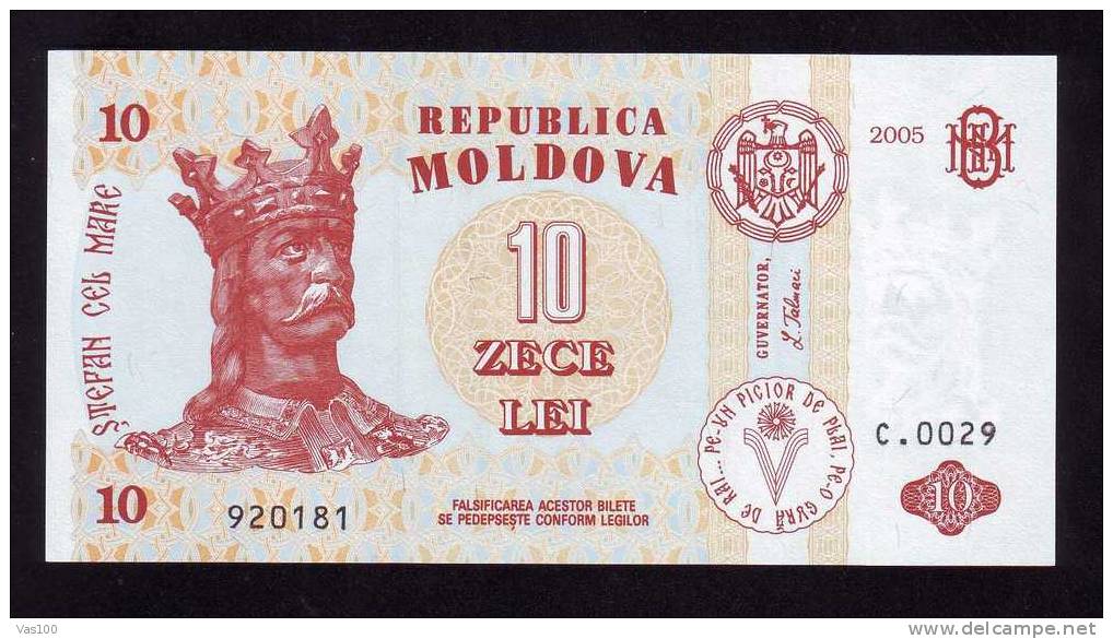 MOLDOVA,MOLDAVIE, 10 LEI   2005,  PAPER MONEY,UNC,uncirculated. - Moldavië
