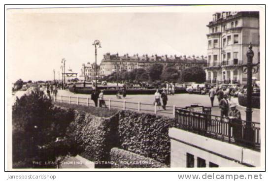 The LEAS Showing BANDSTAND - Real Photo PCd - Folkestone KENT - Folkestone