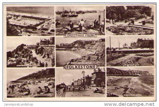 Folkestone Multi-View PCd 9 Views - 1960 - Folkestone KENT - Folkestone