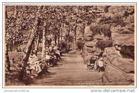 Lower Entrance To The ZIG-ZAG PATH 1946 - Folkestone KENT - Folkestone