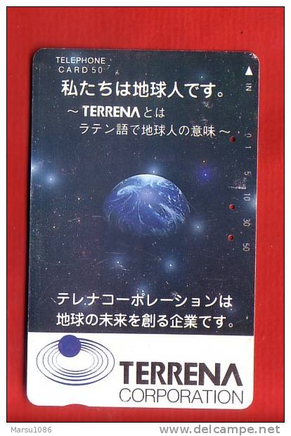 Japan Japon  Telefonkarte Phonecard -  Weltraum Space  Espace Universum Universe Erde - Raumfahrt