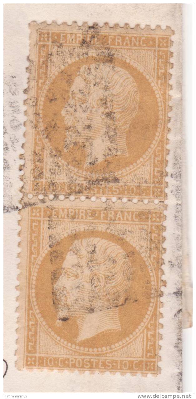 LT2746  Paire Du N°21/Lettre De PARIS Oblit Losange E, Pour RIVE-DE-GIER (84) - 1862 Napoleon III