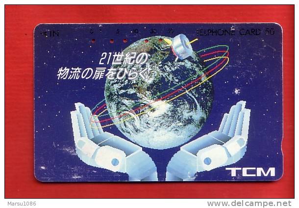 Japan Japon  Telefonkarte Phonecard -  Weltraum Space  Espace Universum Universe Erde - Espacio