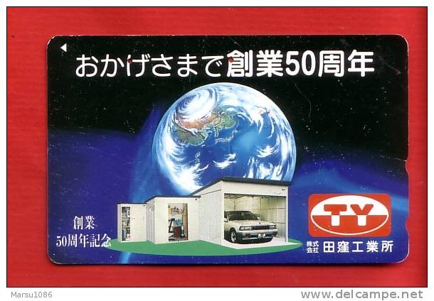 Japan Japon  Telefonkarte Phonecard -  Auto Car  Weltraum Space  Espace Universum Universe Erde - Raumfahrt