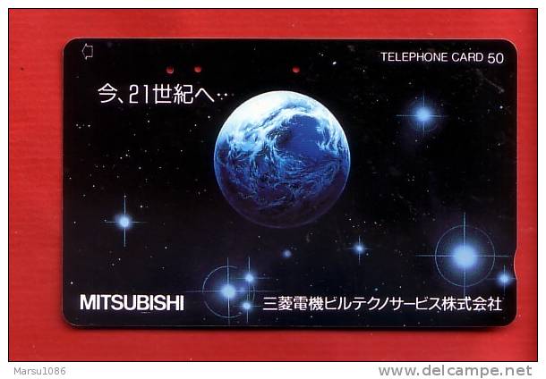 Japan Japon  Telefonkarte Phonecard -  Weltraum Space  Espace Universum Universe Erde - Spazio