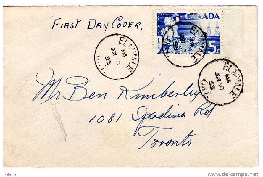 Carta, EL MVALE  ( Canada ) 1955, Cover, Lettre, Letter - Brieven En Documenten