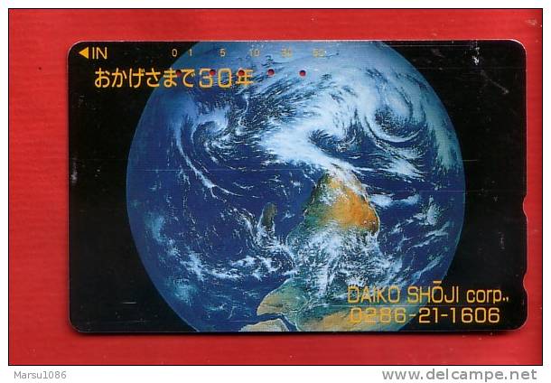 Japan Japon  Telefonkarte Phonecard -  Weltraum Space  Espace Universum Universe Erde - Space