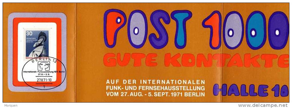 2634. Tarjeta Triptico BERLIN 1971. Post Tausend. - Storia Postale