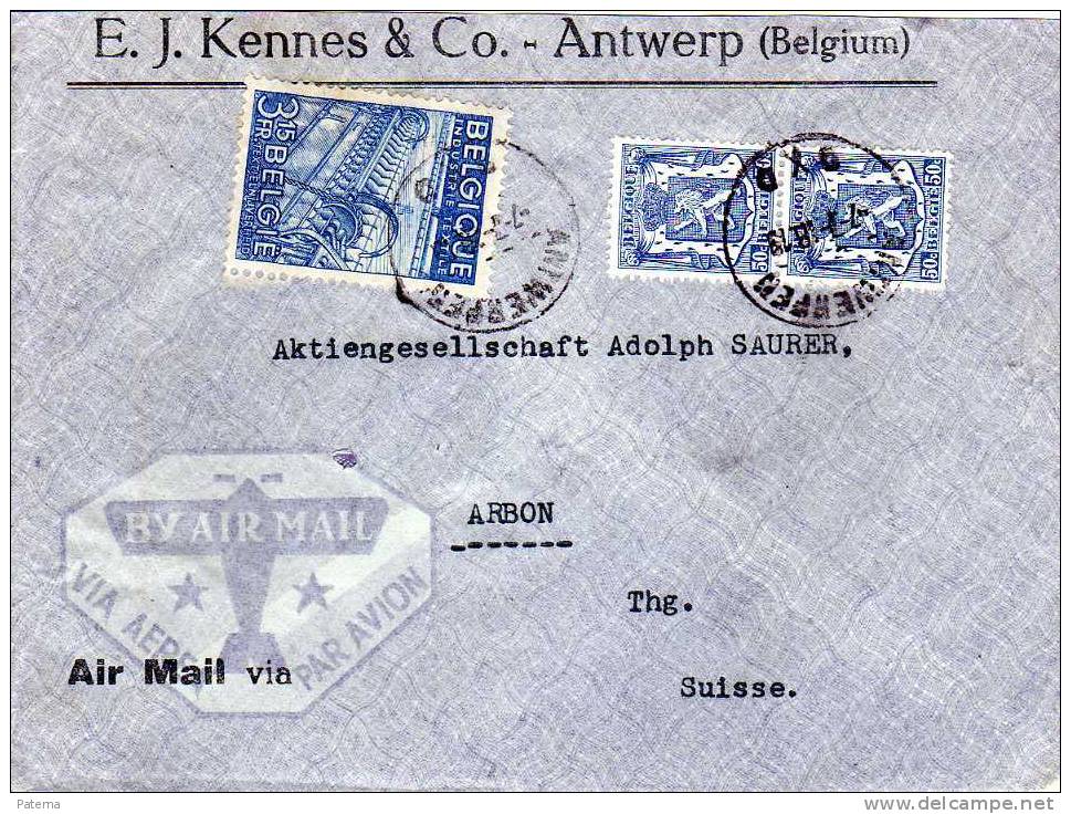 3511  Carta, Aérea, ANTWERPEN (Belgica) 1918, Cover, Letter, Lettre - Autres & Non Classés