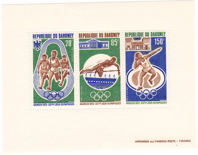 DAHOMEY   1972 Jeux De Munich Course, Saut, Lancer ** - Bénin – Dahomey (1960-...)