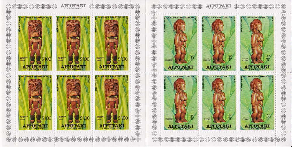 AITUTAKI 1978  Bicentennial Of Capitain Cook's Discovery Of Hawai Complete Set Stamps In Miniature Sheets UM - MNH - Aitutaki