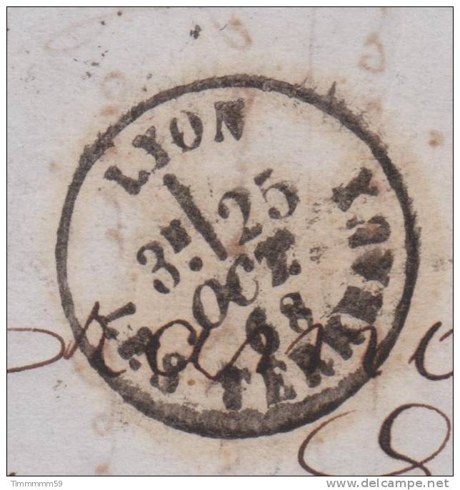 LT2759  N°29/Lettre De LYON, CACHET INTERESSANT Type 16 ????? Du 25 Aout 1868 - 1863-1870 Napoléon III. Laure