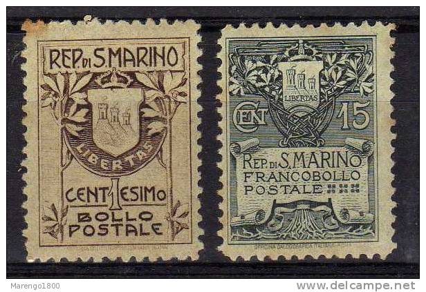 San Marino 1910 - Stemmi ** (2 Scans)  (g144) - Unused Stamps