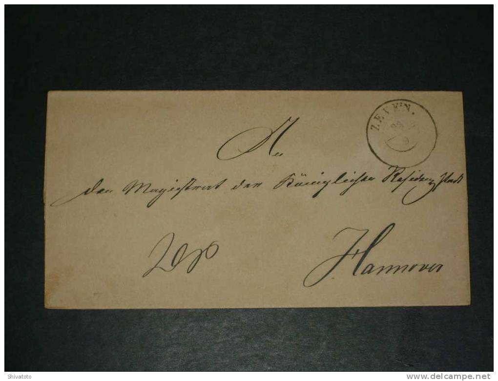 (1067) Stampless Cover From Zeven  To Hannover – No Letter - Prephilately