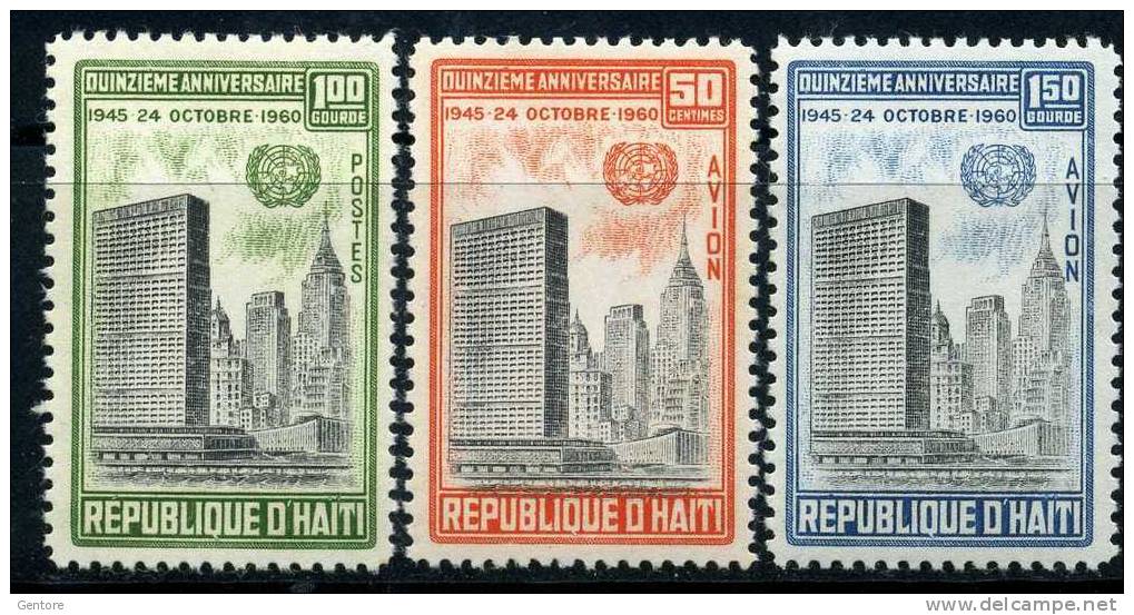 HAITI 1960 Ann. United Nations  Cpl. Set Of 3 Value Yvert Cat. N° 456+Air 210/11  Absolutely Perfect MNH ** - Haiti