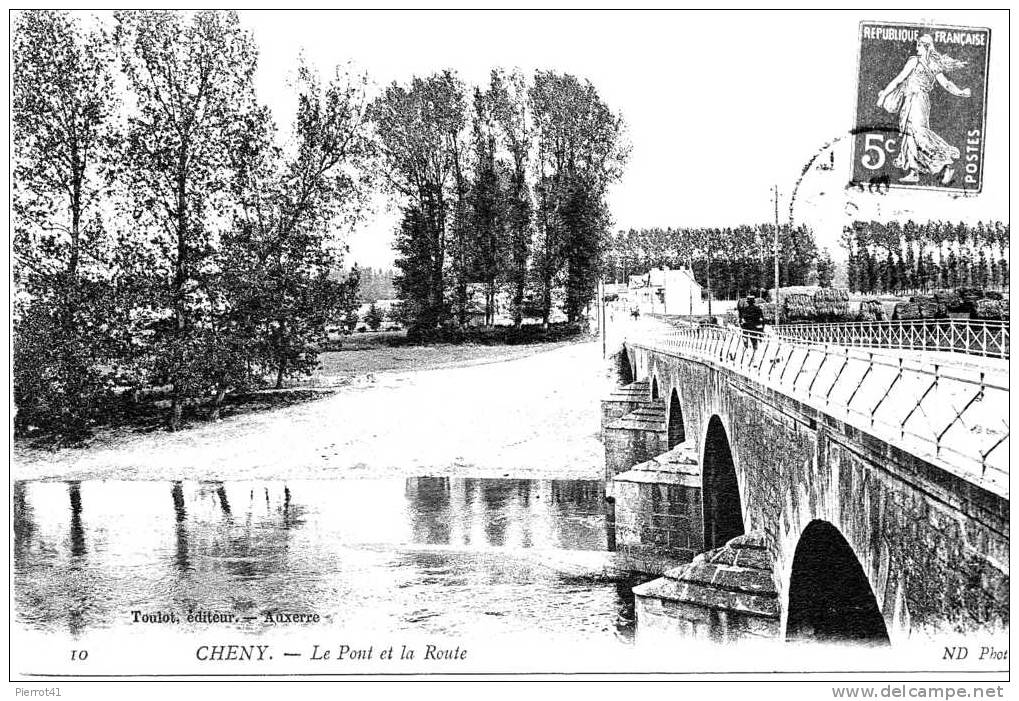 CHENY - Le Pont Et La Route - Cheny