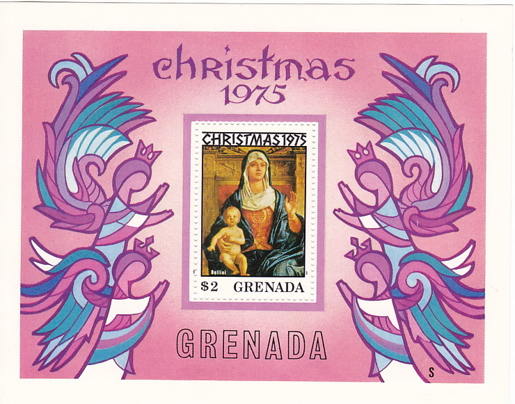 GRENADA   1975 Christmas  Painting Virgin By Bellini  Souvenir Sheet  Of 1  MNH ** - Grenada (1974-...)