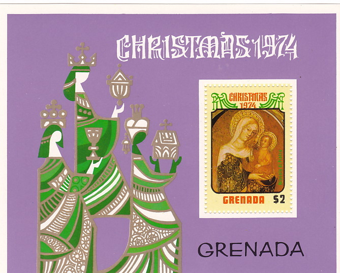 GRENADA   1974  Christmas  Virgin By Niccolo Di Pietro Souvenir  Sheet  Of 1   MNH ** - Grenada (1974-...)