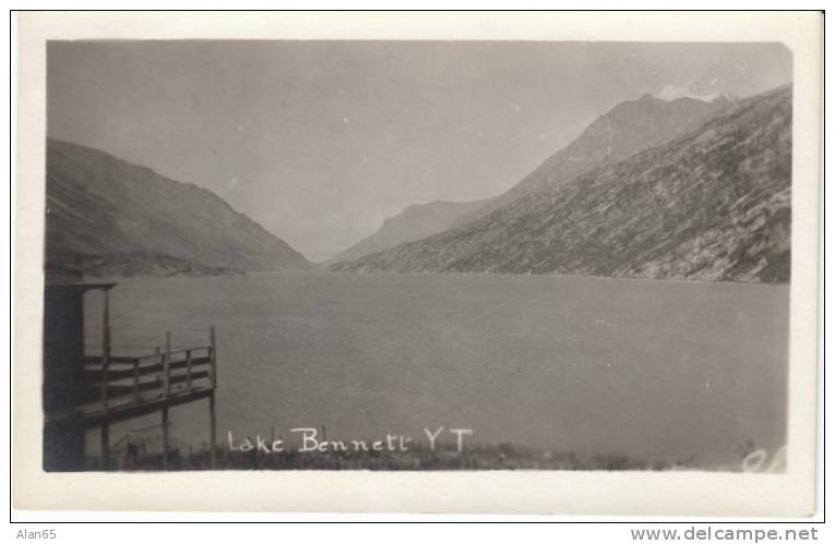 Lake Bennett Yukon Canada, C1920s/40s Vintage Real Photo Postcard - Yukon