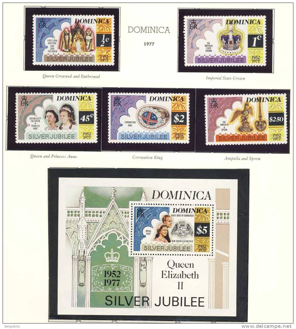 1977 Dominica MNH Complete Set Of "Queen Elizabeth 25th Anniversary" - Dominica (1978-...)