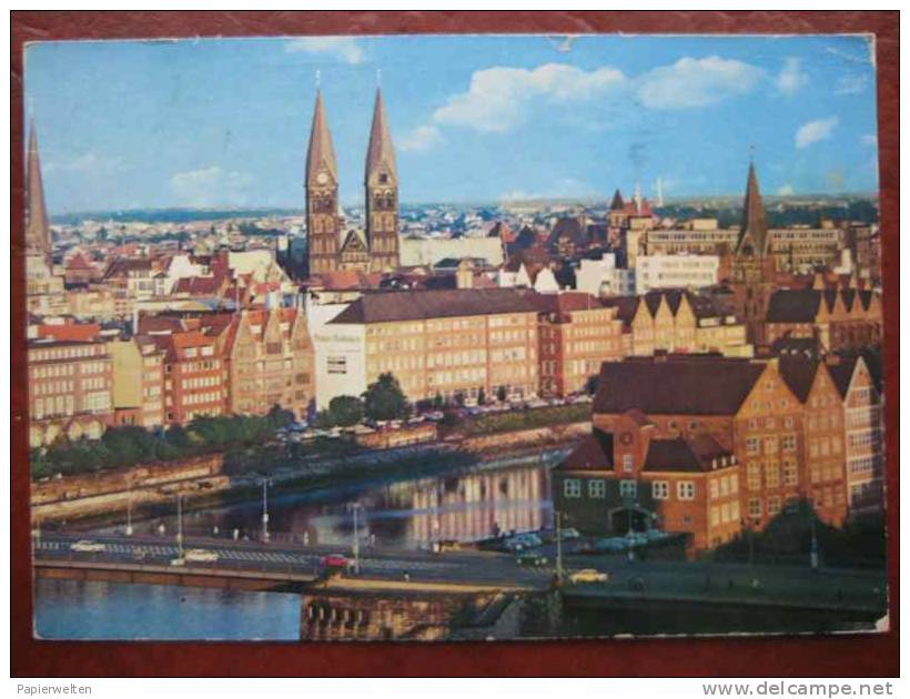 Bremen - Panorama über Smidt Brücke - Bremen
