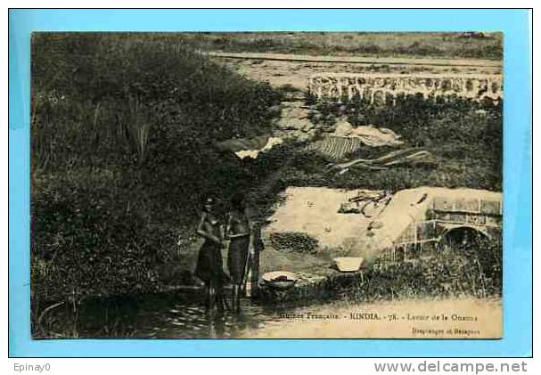 B - AFRIQUE - GUINEE FRANCAISE - édit. A. DESGRANGES & DECAYEUX - KINDIA - Lavoir De La Ouaoua - NUE -NUD - Guinée