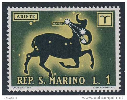 San Marino 1970 M 942 YT 749 SG 877 ** Aries / Bélier / Widder / Ram - Astrology / Astrologie / Sternbild - Astrologie