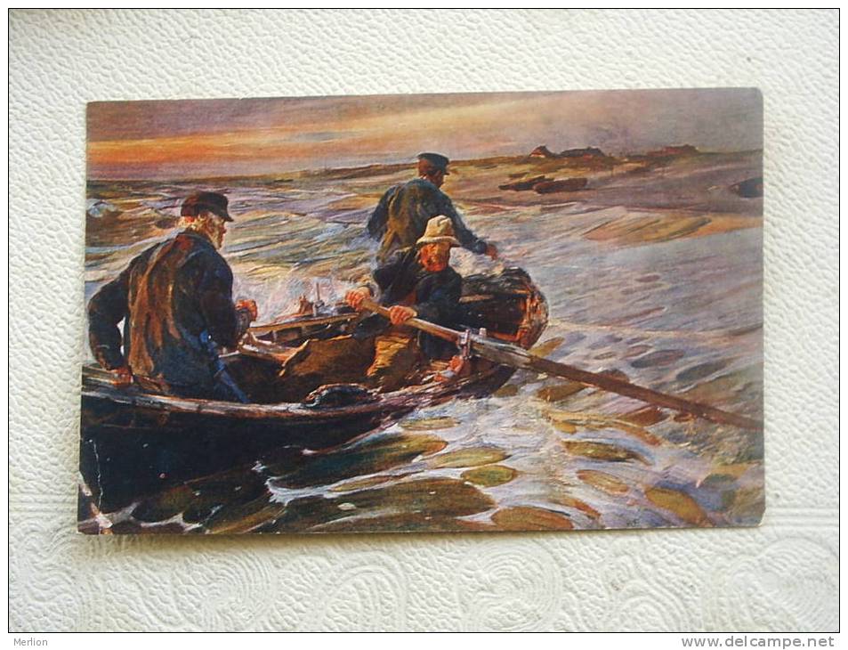 Schwere Landung - Ludwig Dettmann -Seaman - Boat  Cca 1910  F  D56958 - Fishing Boats