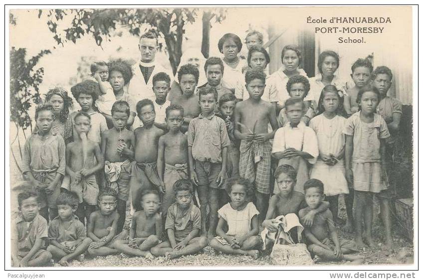 CPA PAPOUASIE - ECOLE D'HANUABADA - PORT-MORESBY - ECOLE - Papua New Guinea