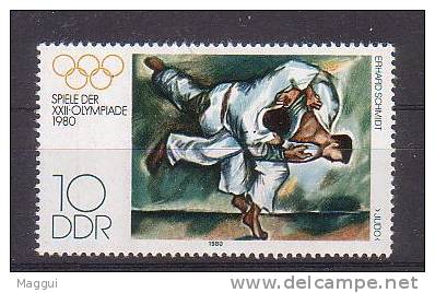 DDR  N° 2187 * *  JO 1980  Judo - Judo