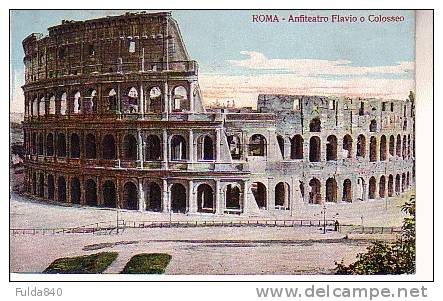 CPA.     ROMA.     Antfiteatro Flavio O Colosseo. - Coliseo