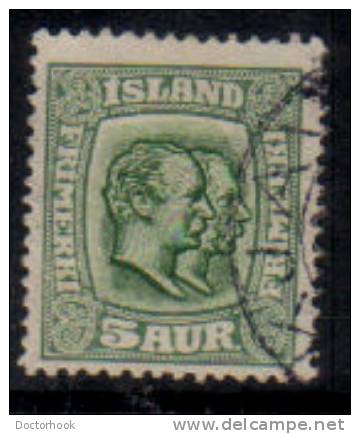 ICELAND   Scott #  74  F-VF USED - Usados