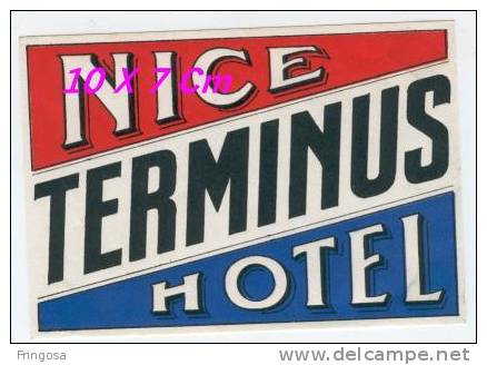 Luggage Label  - Hotel Terminus - Nice - France : Caixa # 6 - Hotel Labels