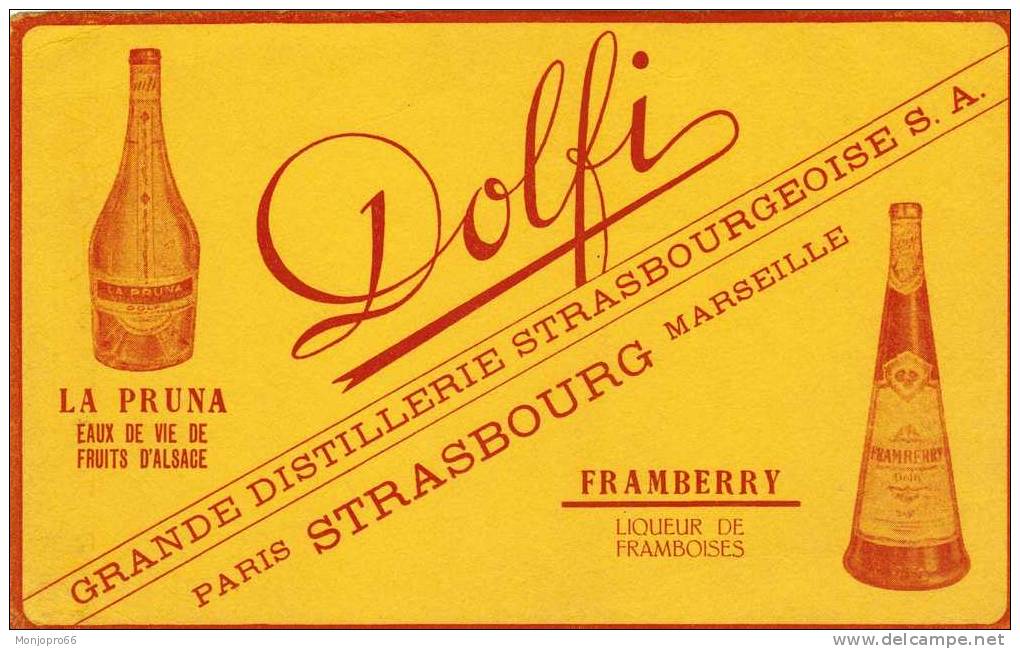 Buvard DOLFI (Distillerie Strasbourgeoise) - D