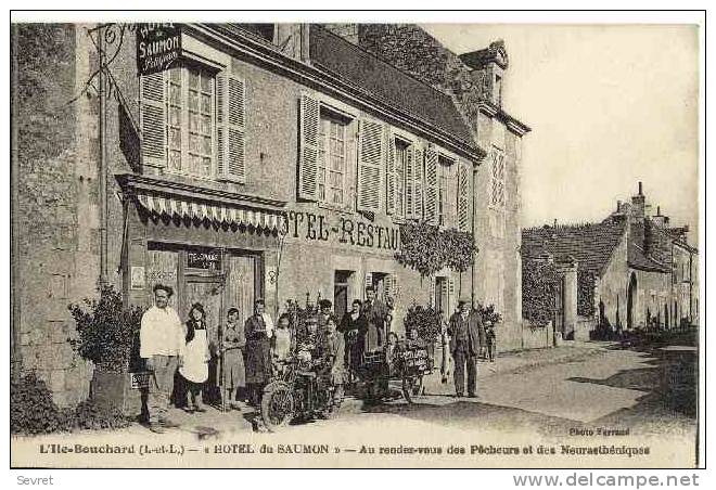 37  -  L´ILE BOUCHARD. L´Hôtel Du Saumon.  Superbe Plan. - L'Île-Bouchard