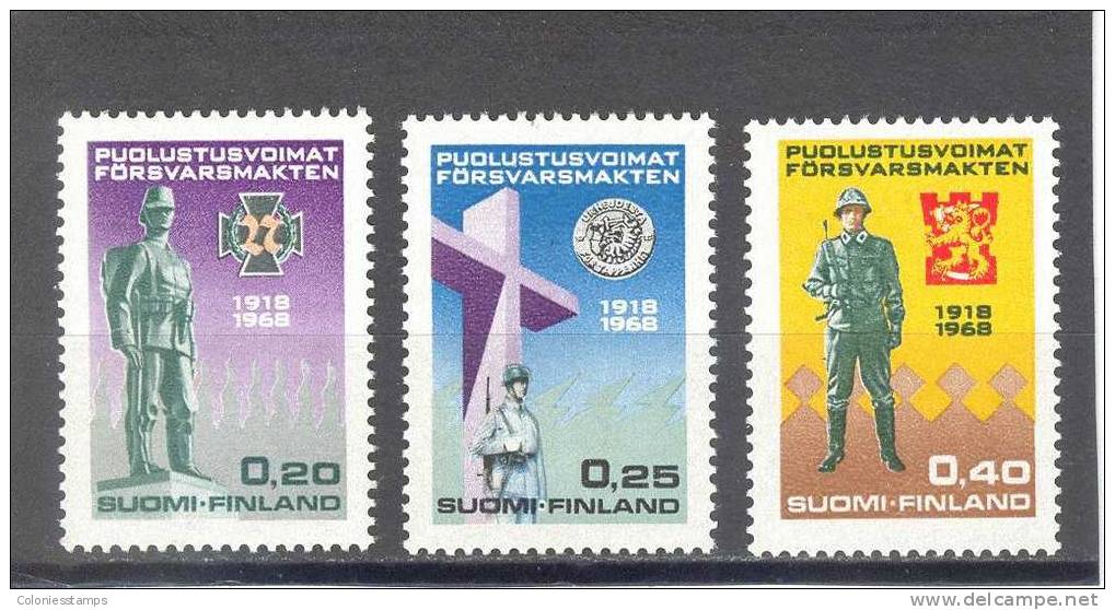 (S0982) FINLAND, 1968 (Finnish National Defense). Complete Set. Mi ## 644-646. MNH** - Unused Stamps