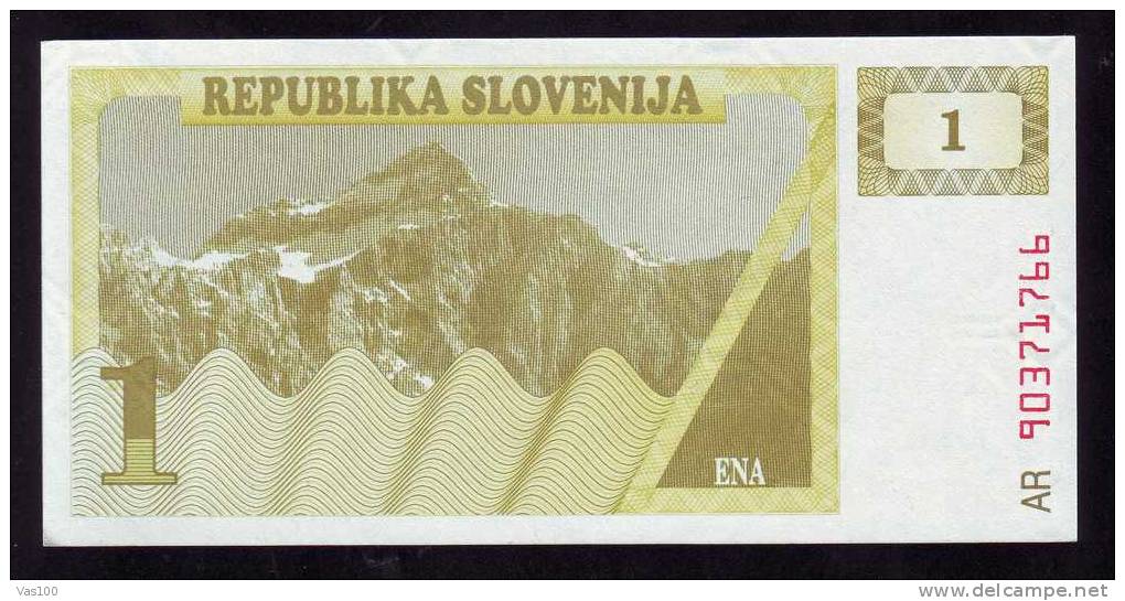 SLOVENIA , 1 ENA, PAPER MONEY,UNC, Uncirculated. - Slovénie