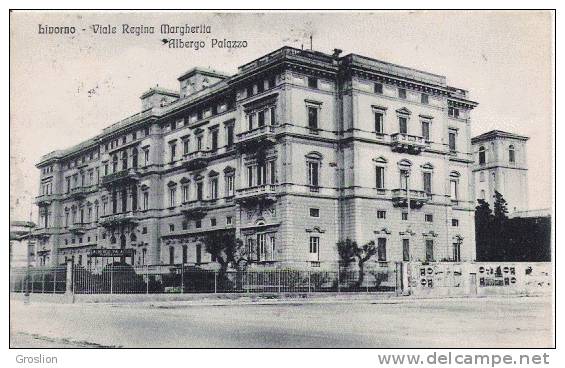 LIVORNO VIALE REGINA MARGHERITA ALBERGO PALAZZO 1932 - Livorno