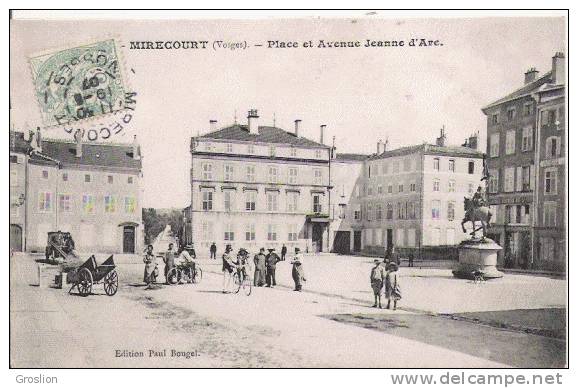 MIRECOURT (VOSGES) PLACE ET AVENUE JEANNE D'ARC (BELLE ANIMATION) 1907 - Mirecourt