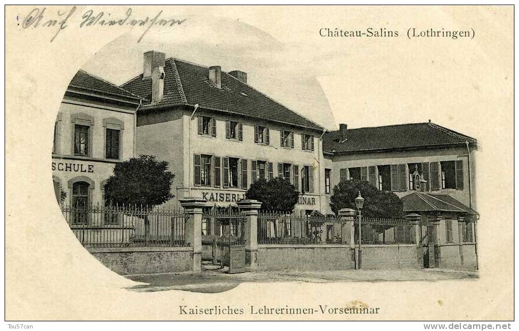 CHÂTEAU-SALINS - MOSELLE - PEU COURANTE CPA DE 1911. - Chateau Salins