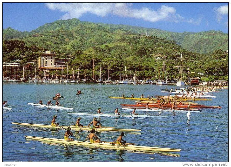 Polynésie Française - Tahiti - Course De Pirogues Dans La Rade De Papeete - Neuve - Mint - Polynésie Française