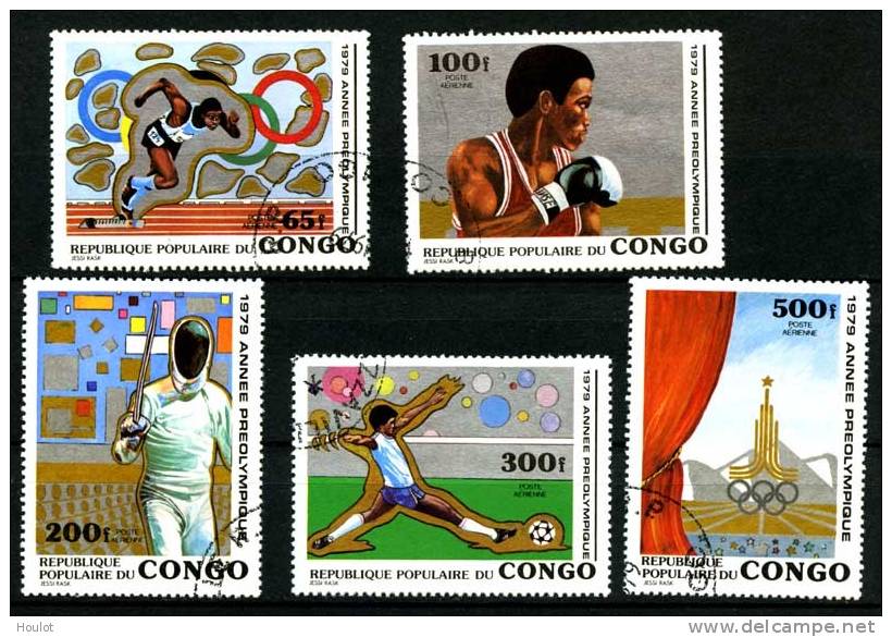 Kongo-Brazzaville Mi.N° 707/11 Gestempelt 1979, Vorolympisches Jahr : - Used