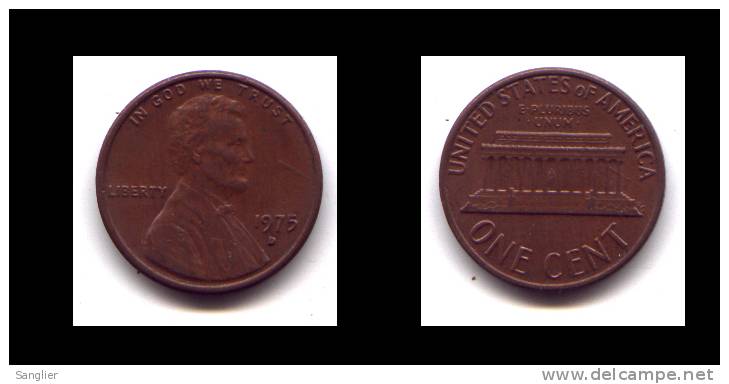 CENT 1975 D - 1959-…: Lincoln, Memorial Reverse