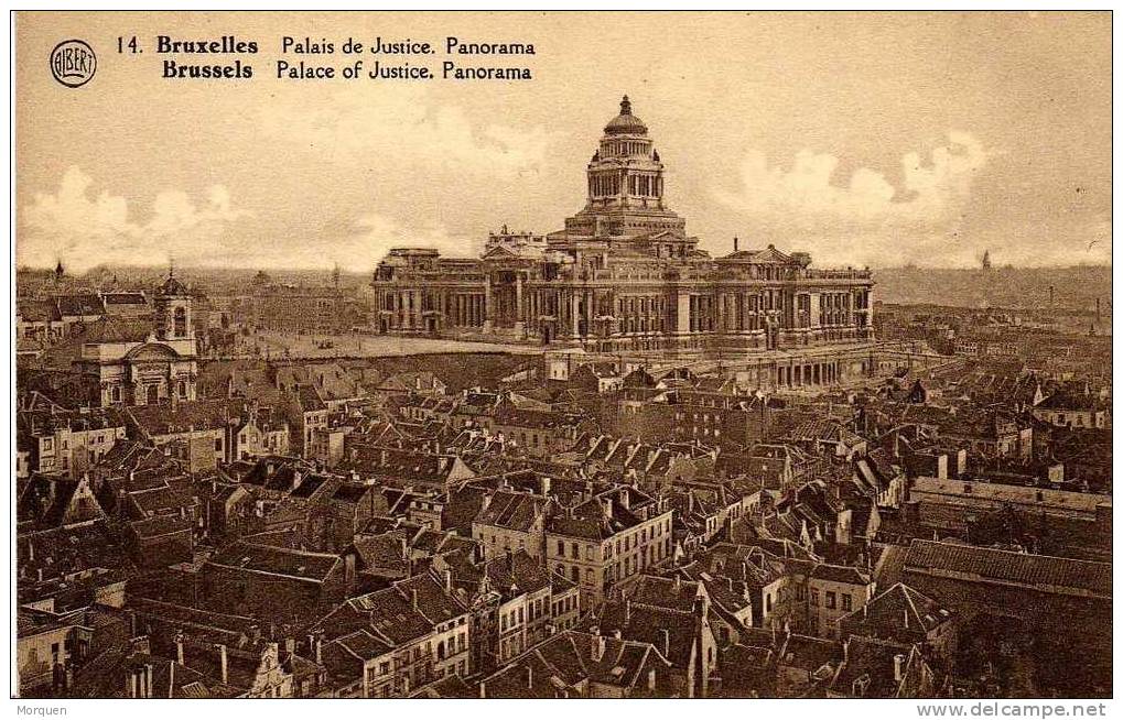 12981. Postal Bruxelles. Palacio De Justicia . Panorama Ciudad - Mehransichten, Panoramakarten