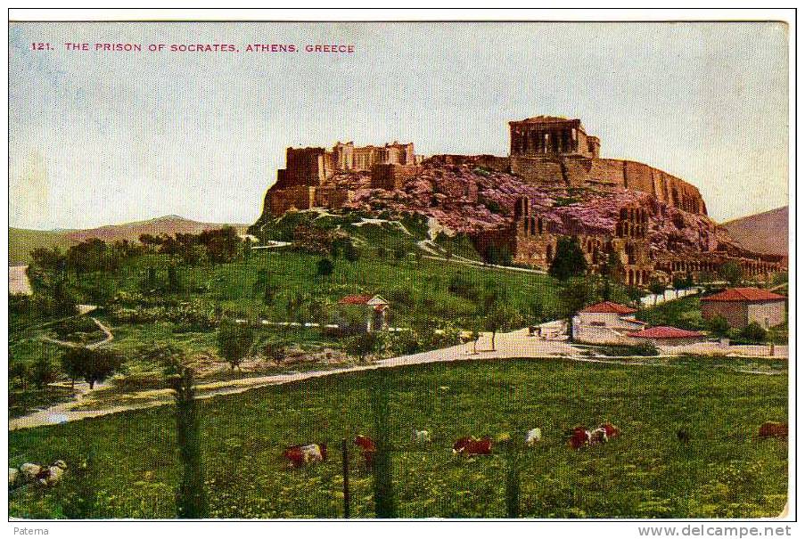 , Postal Prisión  DE SOCRATES ,Atenas   (Grecia) , Post Card, Postal, Athens - Prison