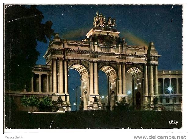 BRUXELLES - ILLUMINATION ARCADE MONUMENTALE DU CINQUANTENAIRE - Bruselas La Noche