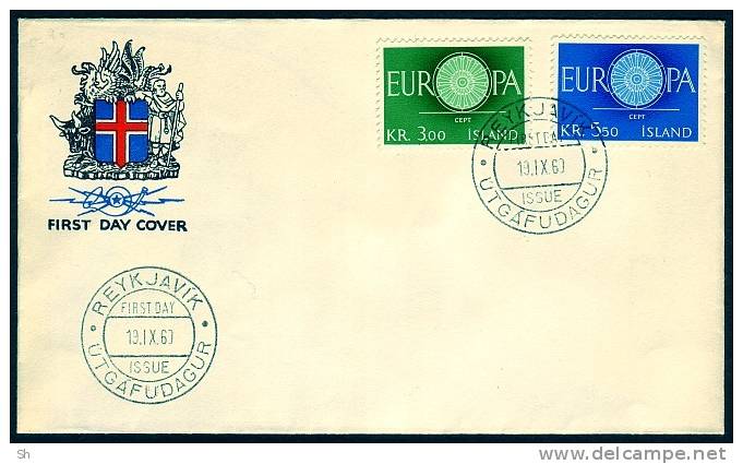 EUROPA -  ISLAND  -  FDC  19.IX.60 - 1960