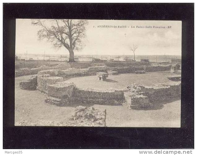 Andernos Les Bains Les Ruines Gallo Romaines édit.BR N° 1 Belle Carte - Andernos-les-Bains