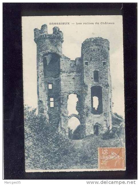 Bressieux Les Ruines Du Chateau édit.guillaud Belle Carte - Bressieux