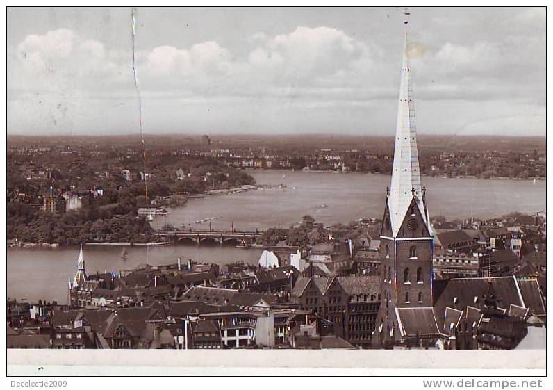 Z5018 Germany Hamburg Petrikirche Binnen Und Aussenalster Circulated - Harburg